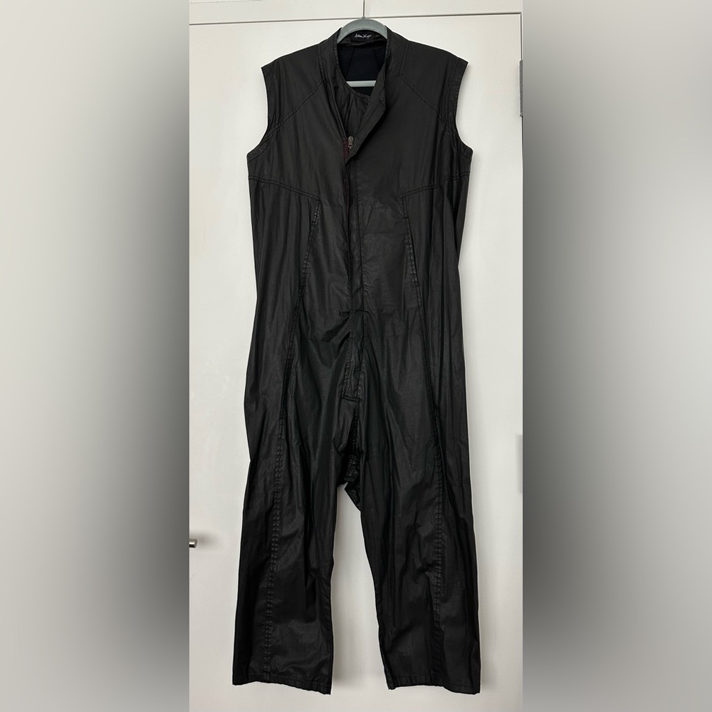 Jumpsuit Black waxed cotton